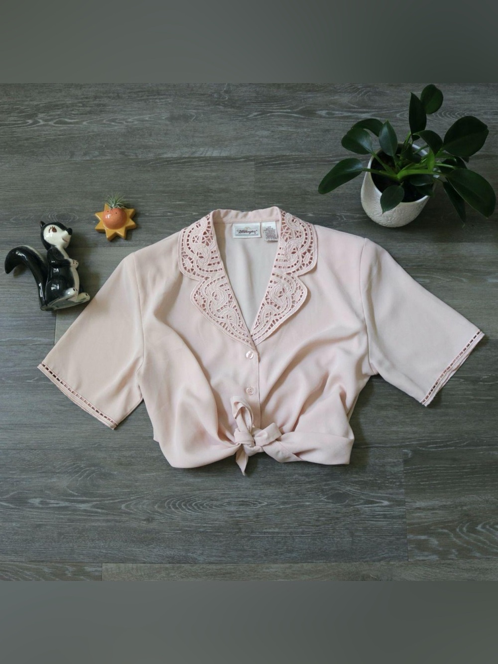 Worthington pink collared blouse